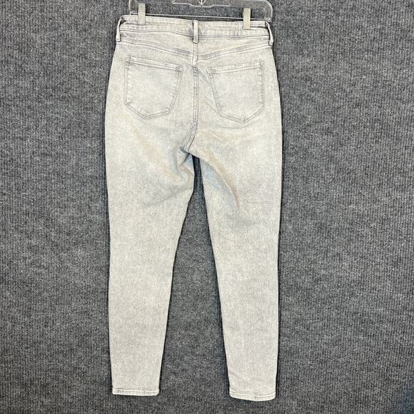 Old Navy Womens Rockstar Super Skinny Jeans Size 4 High Rise Gray Denim Stretch - Picture 2 of 10